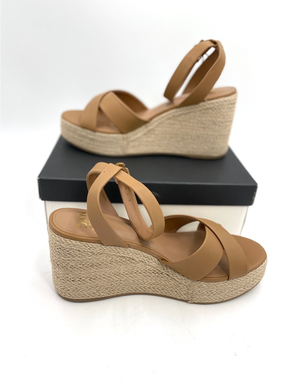 Madden NYC Women’s Strappy Wedge Vegan Sandal Sz 10